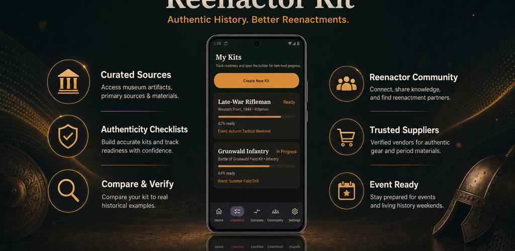 Reenactor Kit mobile app presentation